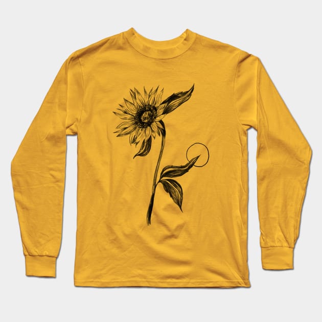 Sunflower/Sun Long Sleeve T-Shirt by erinalise